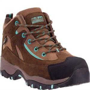 NEW MCRAE women's heat resistant safety boots in brown